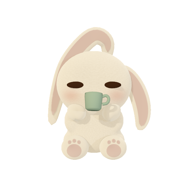 Moku taking a quiet tea break
